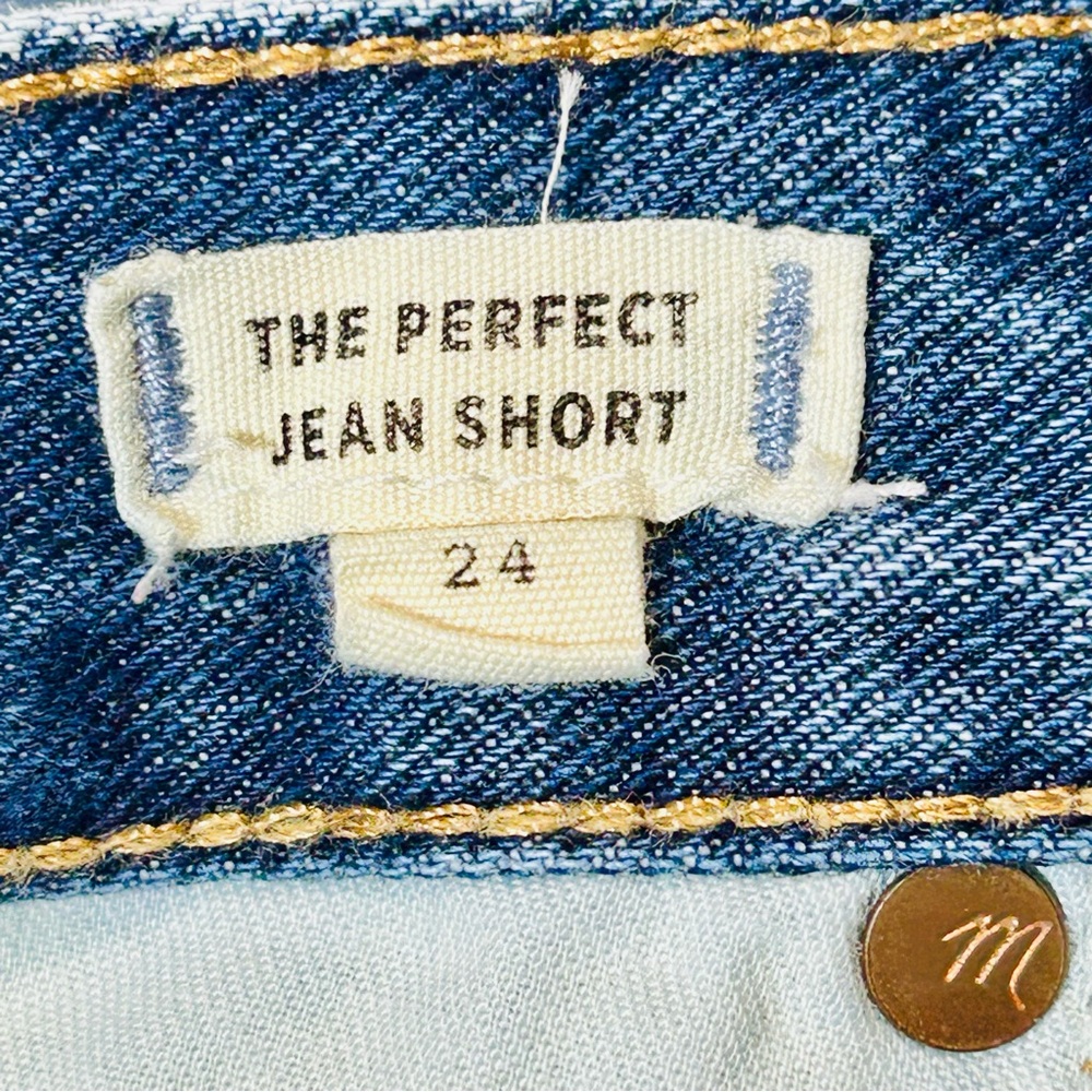 Madewell jean shorts The Perfect Jean shorts high rise 100% cotton women size 24 - Picture 3 of 7
